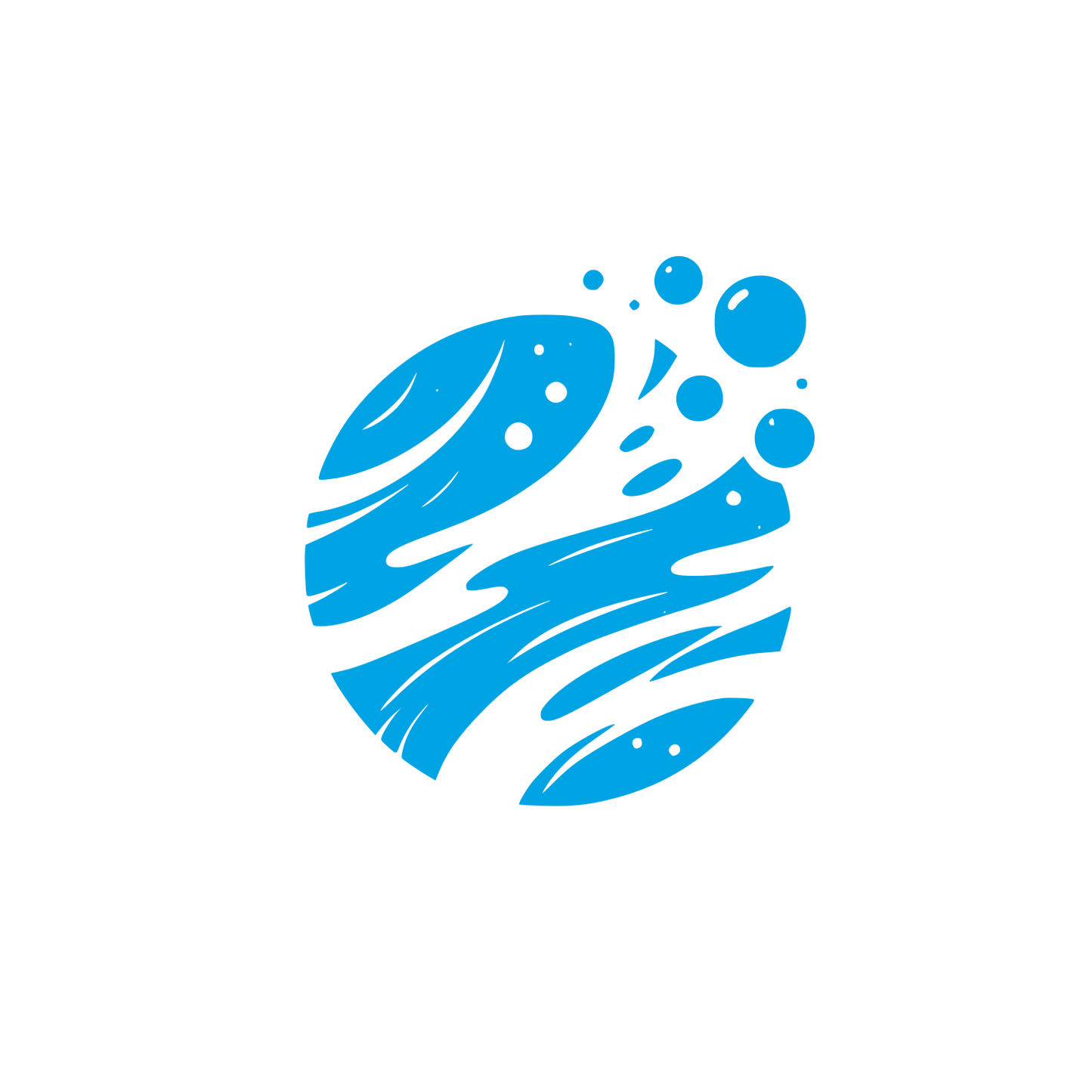 Abstract Fish Logo #00a3e4