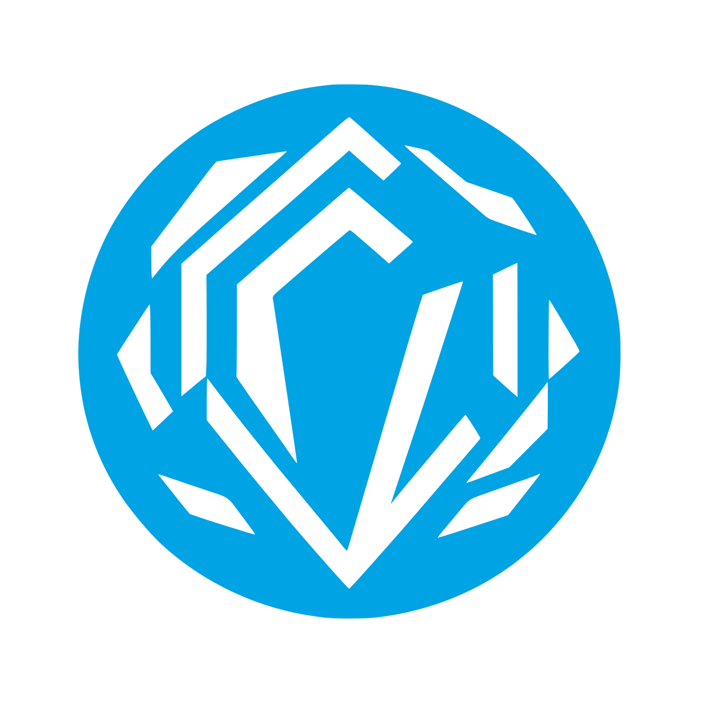 Abstract Crystal Logo #00a3e4