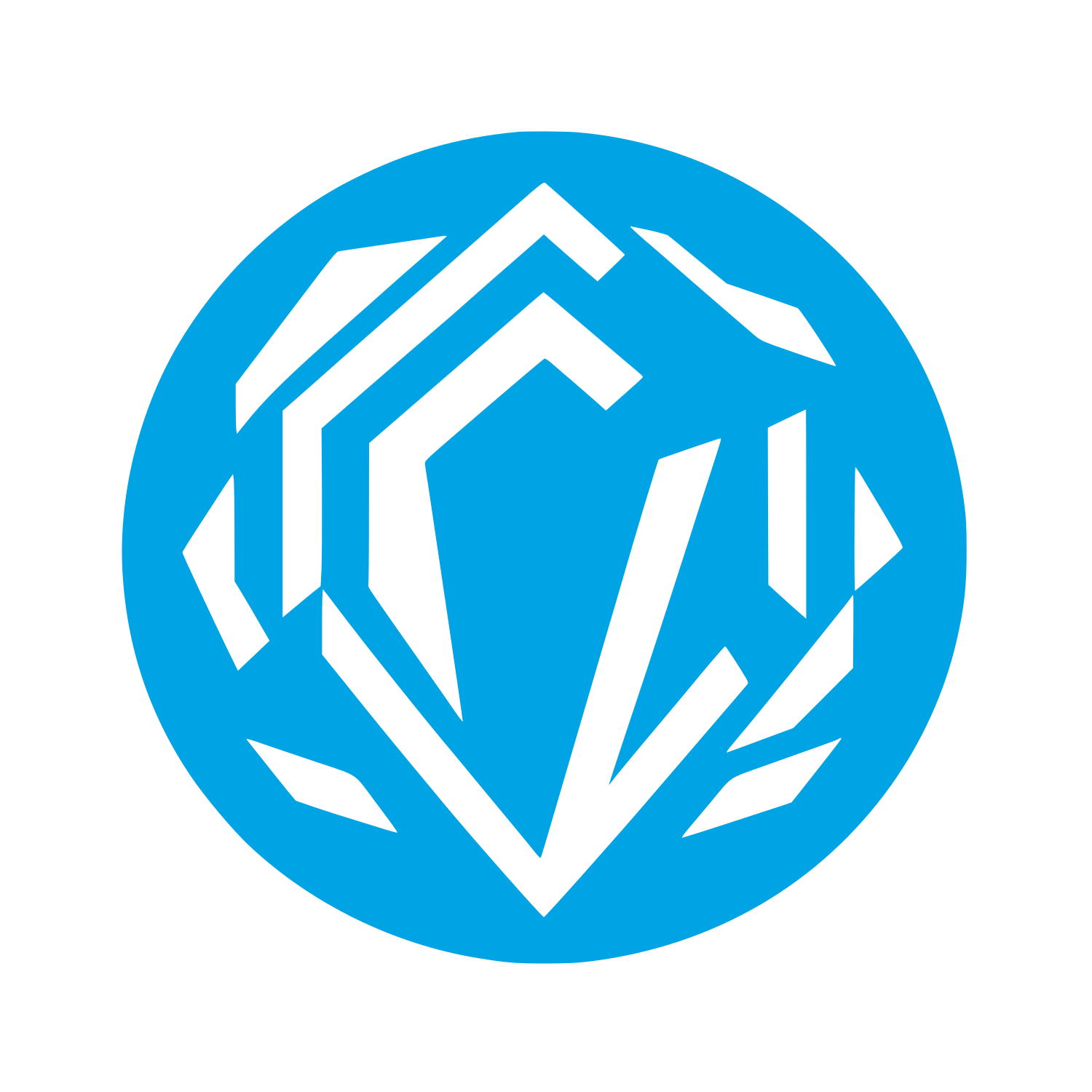 Abstract Crystal Logo #00a3e4