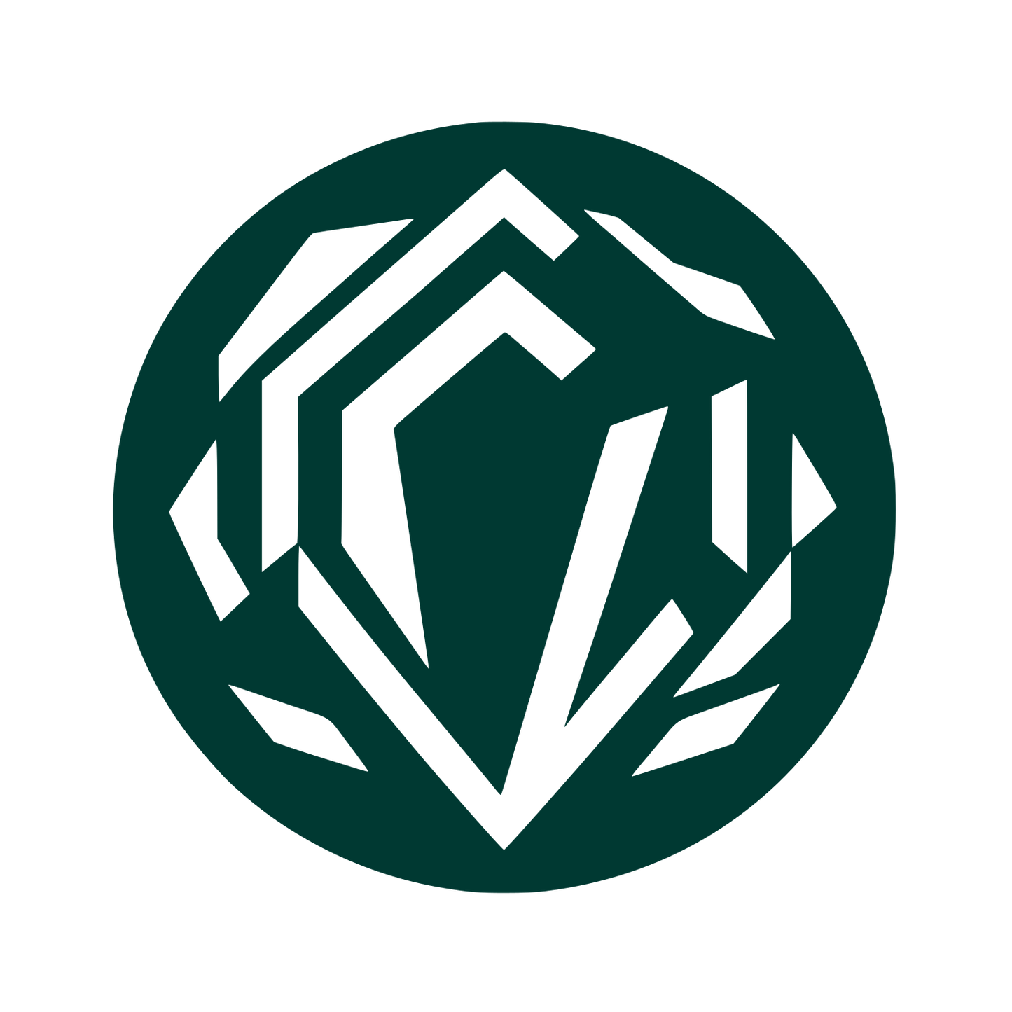 Abstract Crystal Logo #003932