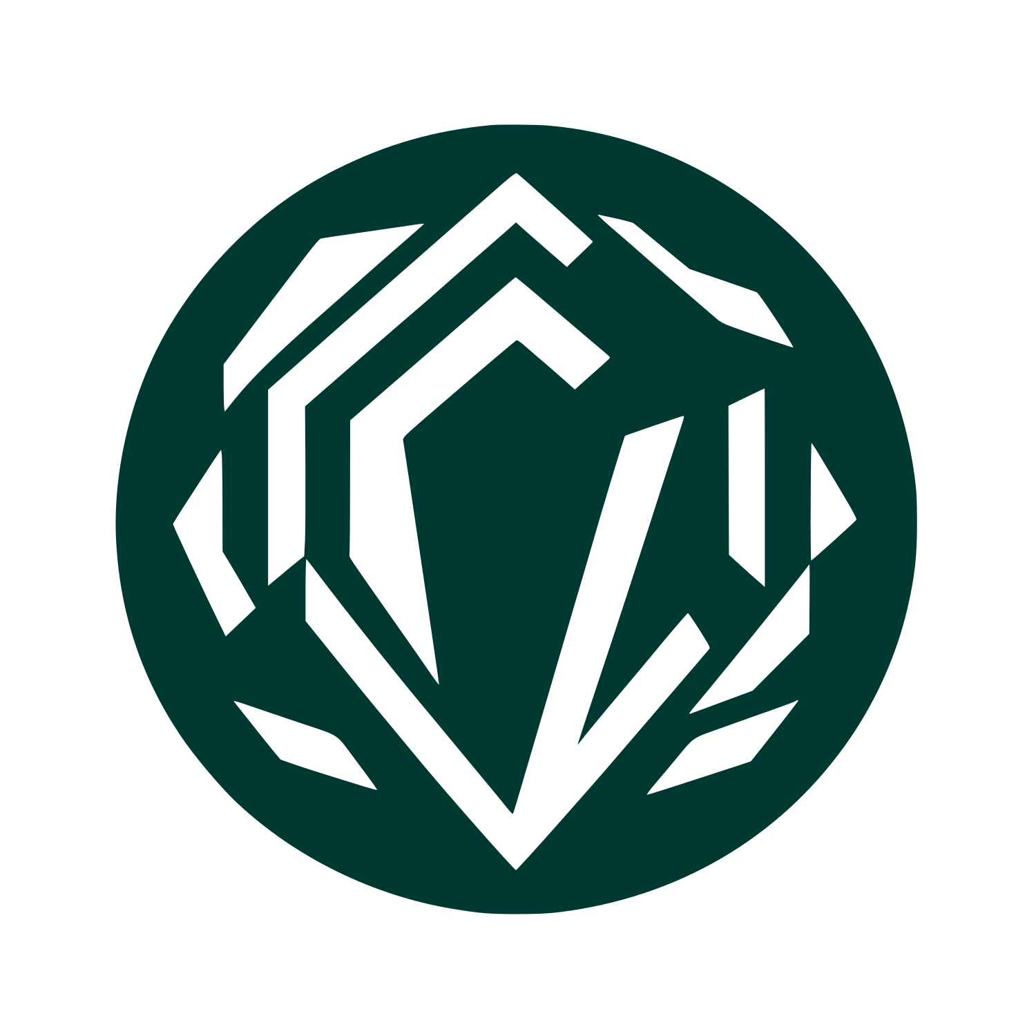 Abstract Crystal Logo #003932
