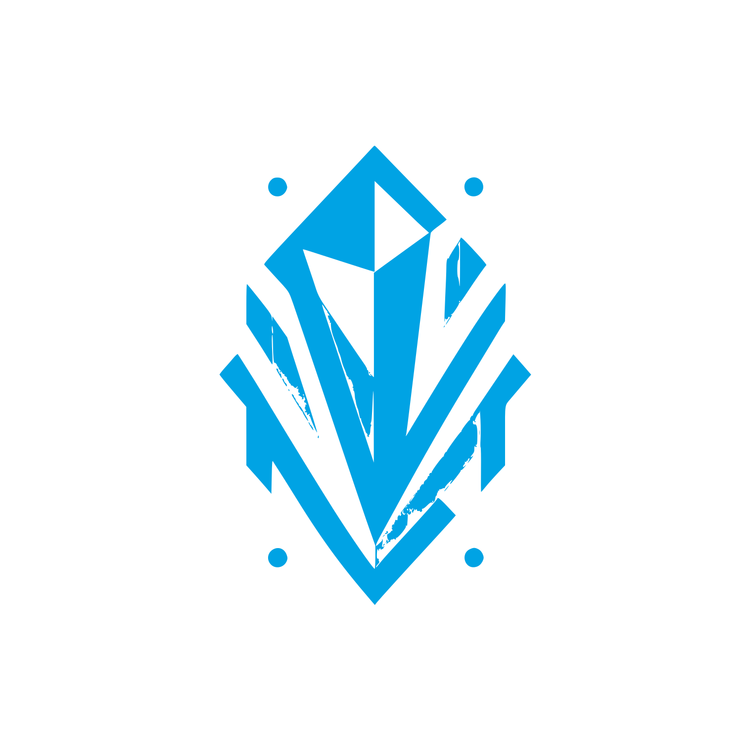 Abstract Crystal Logo #00a3e4