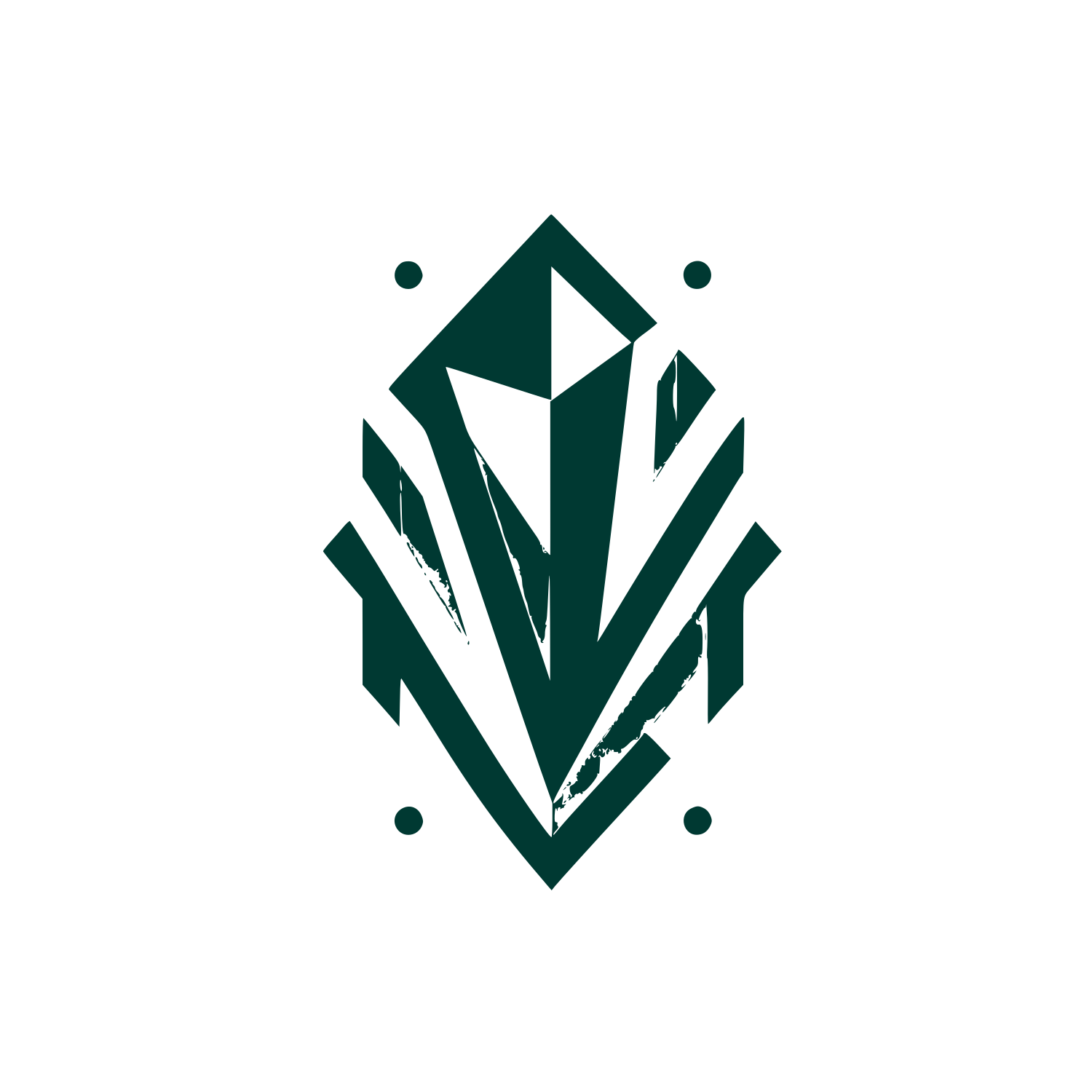 Abstract Crystal Logo #003932