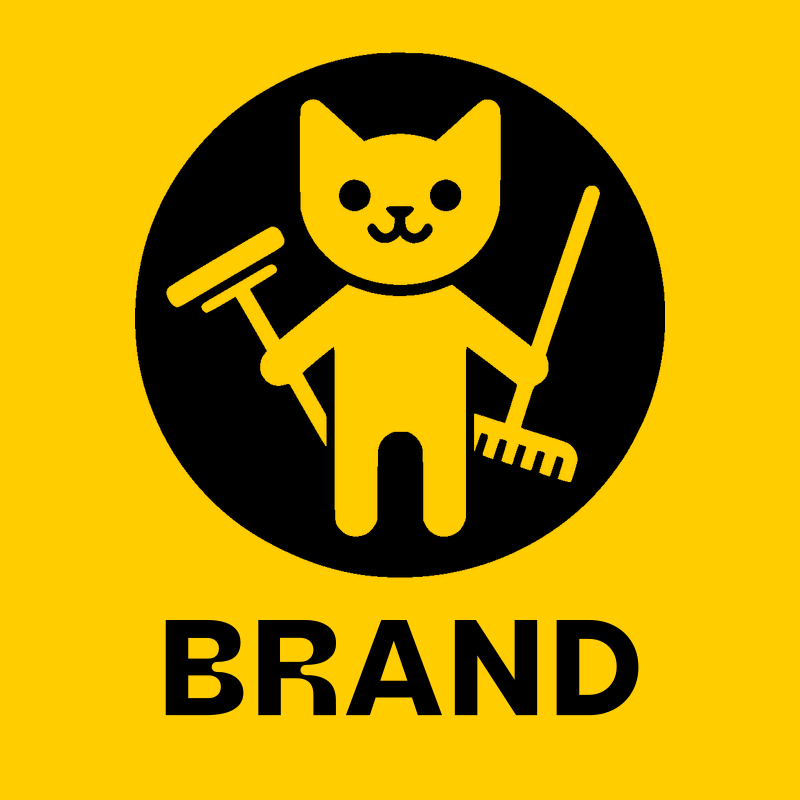 Cartoon Cat Cleaner Logo preview