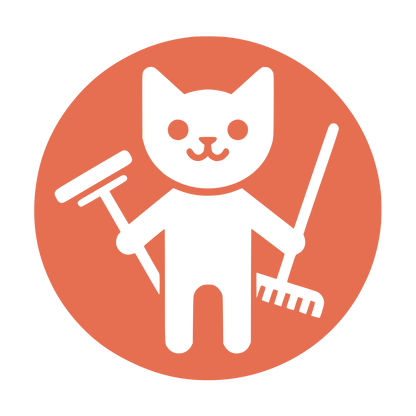 Cartoon Cat Mop Logo #E76F51