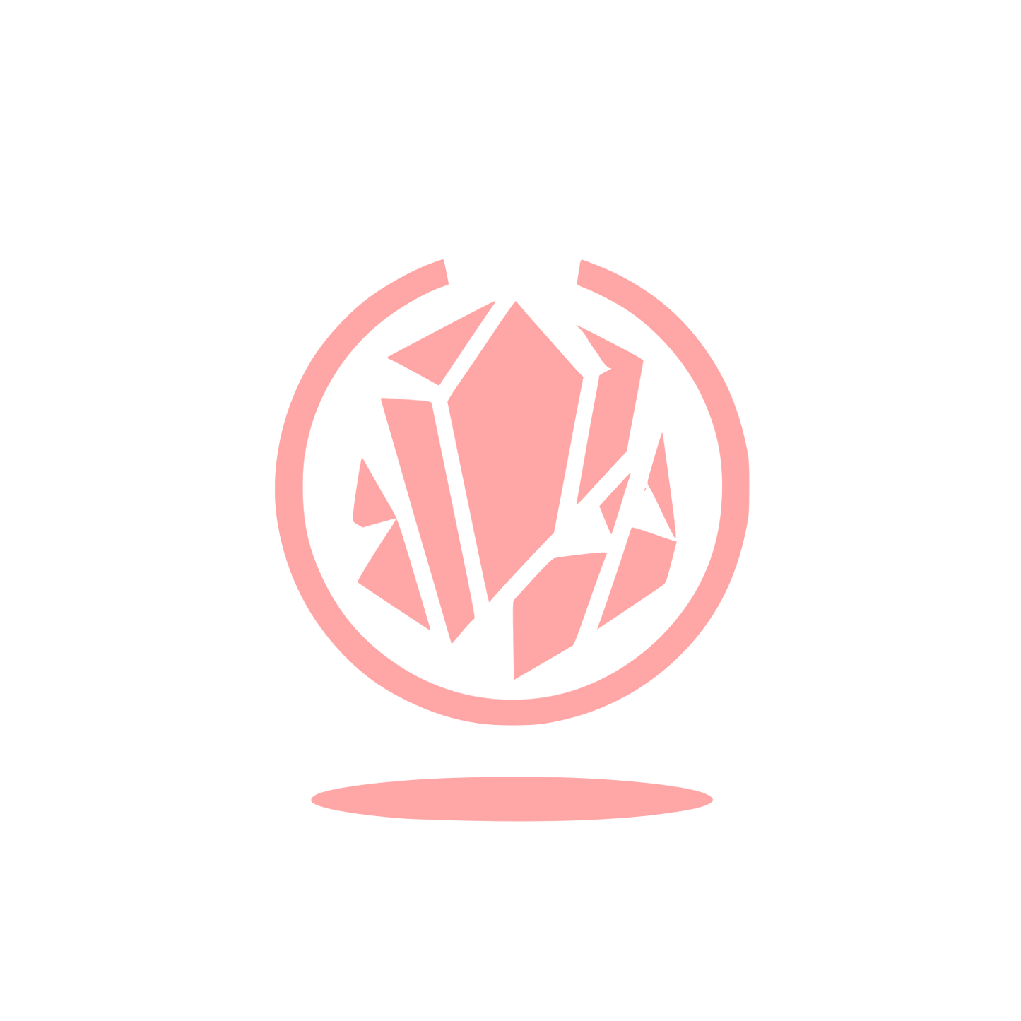 Crystal Geometric Logo #ffa6a6