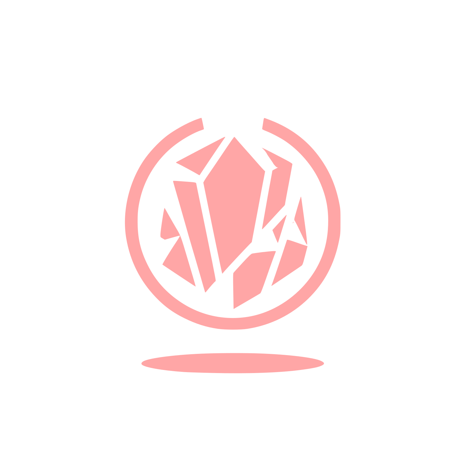 Crystal Geometric Logo #ffa6a6