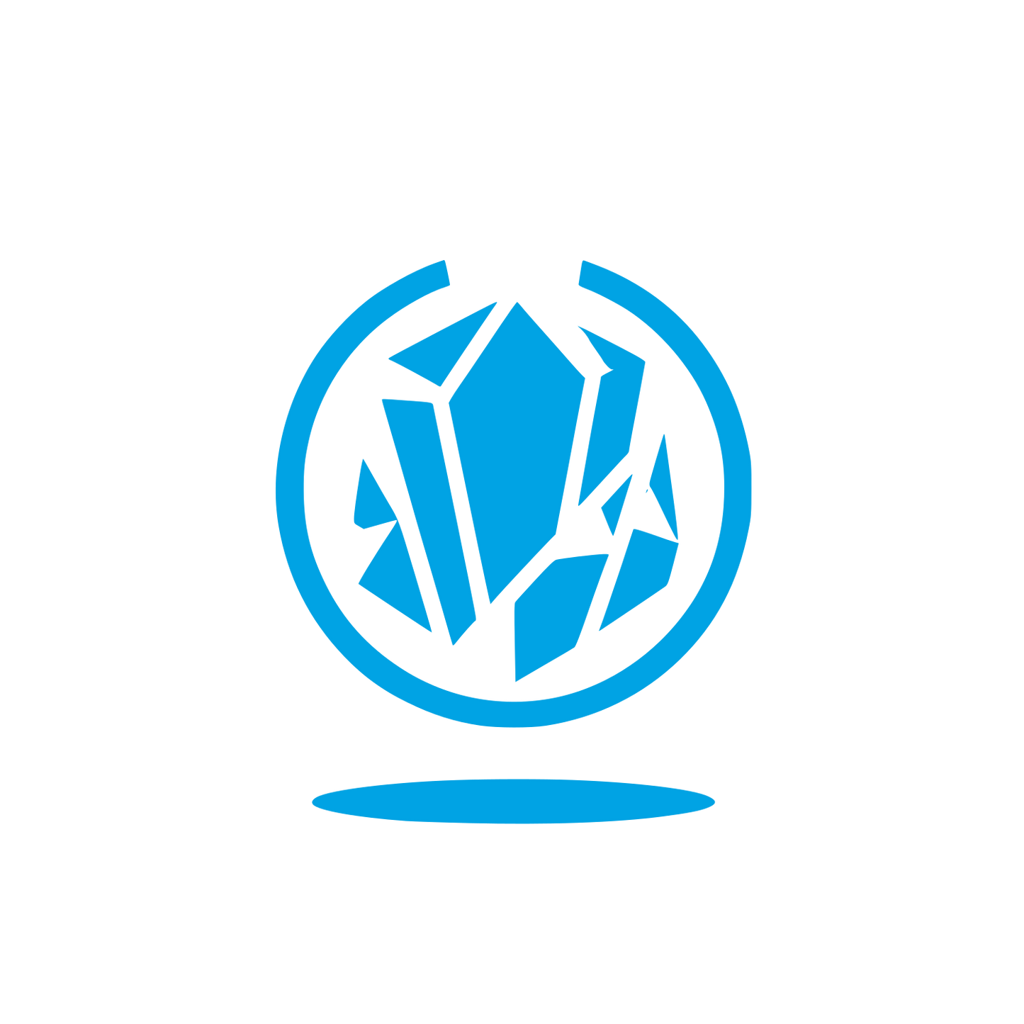 Crystal Geometric Logo #00a3e4