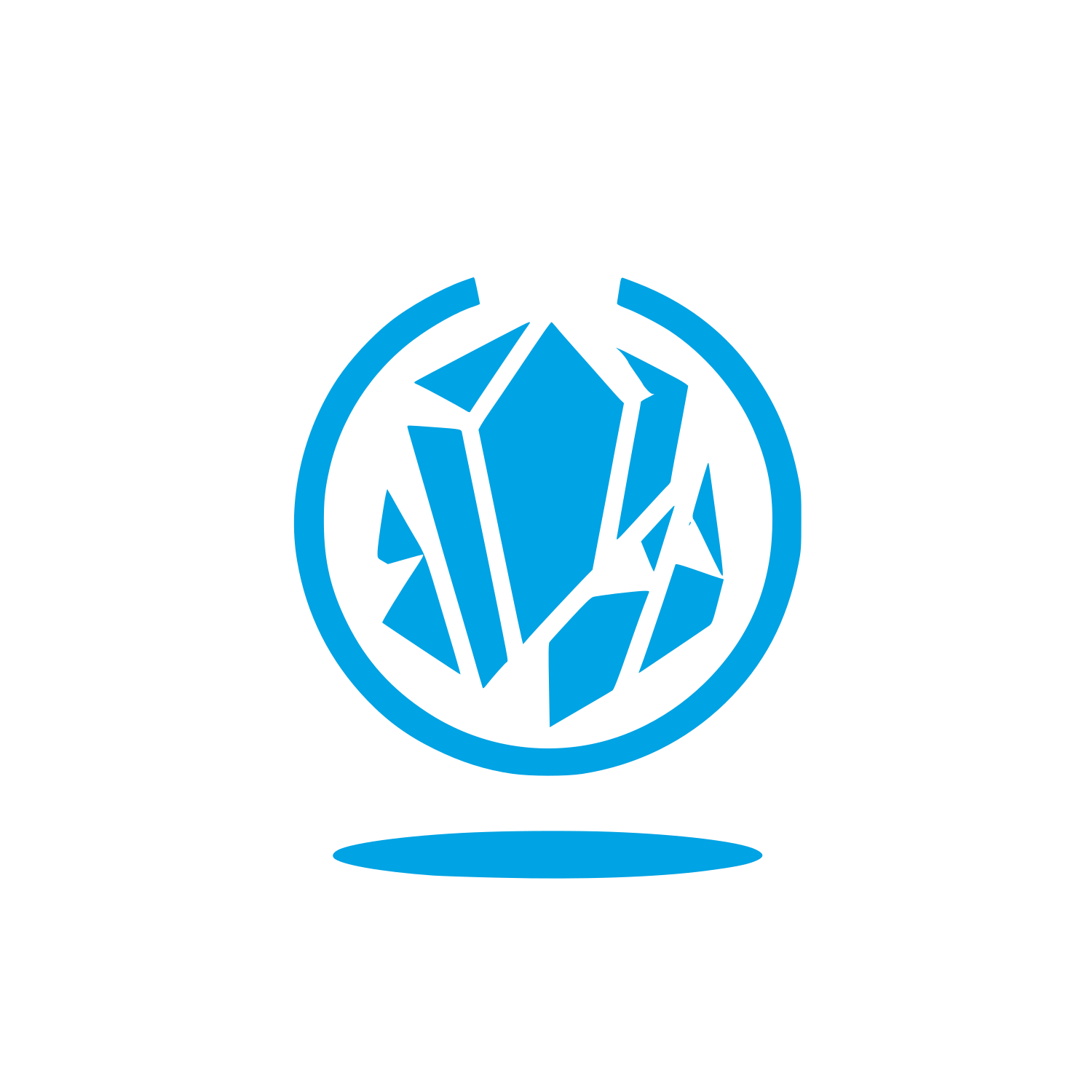 Crystal Geometric Logo #00a3e4