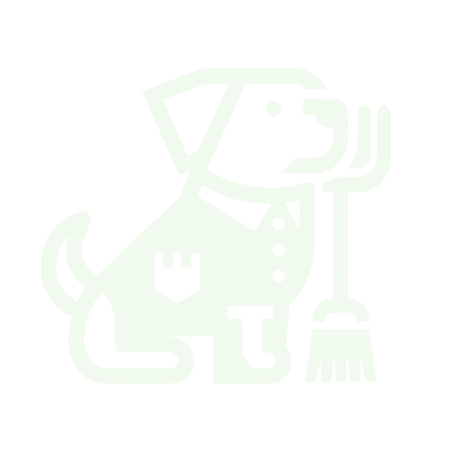 Dog in Suit Logo #F1FAEE