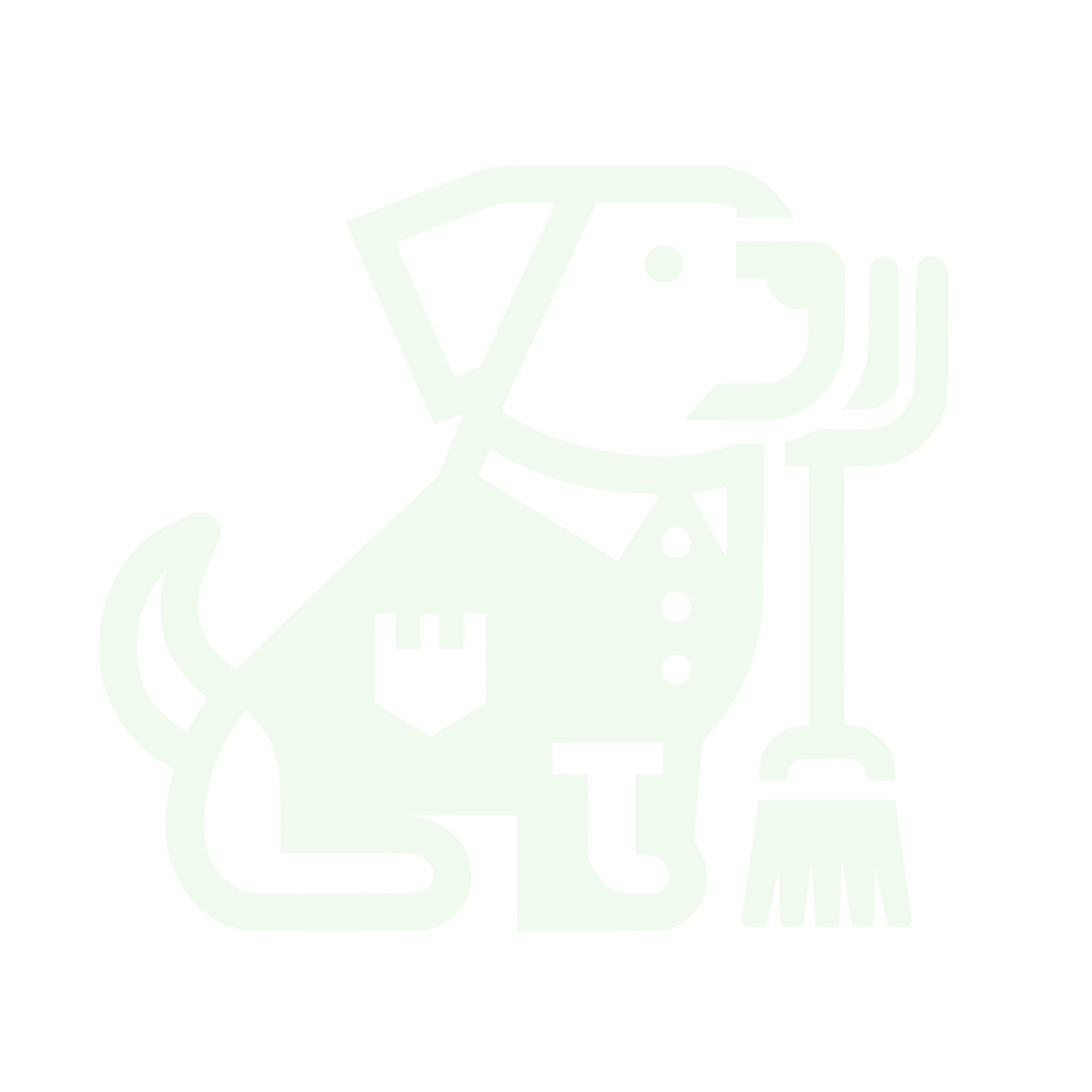 Dog in Suit Logo #F1FAEE