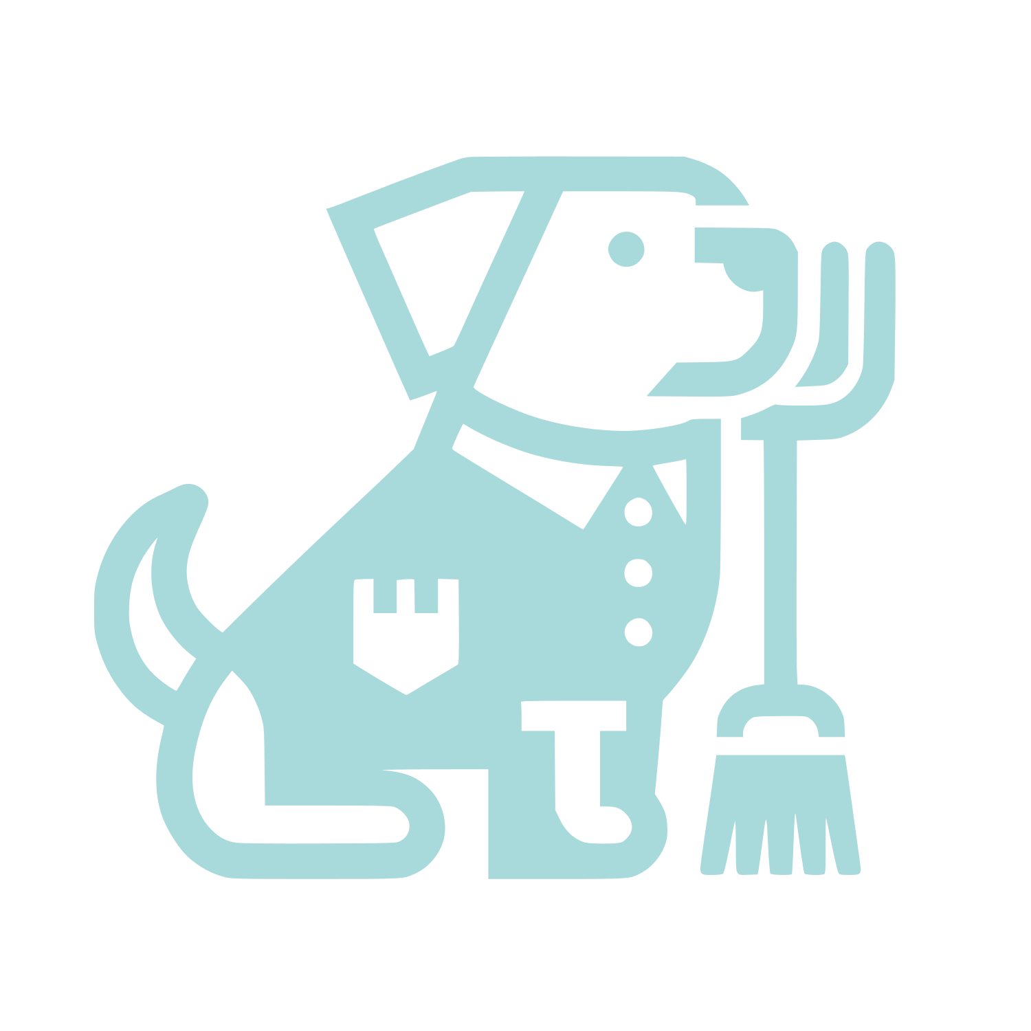 Dog in Suit Logo #A8DADC