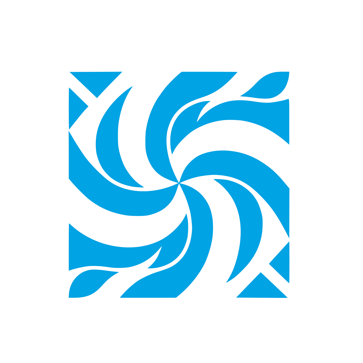 Spiral Illusion Logo #00a3e4