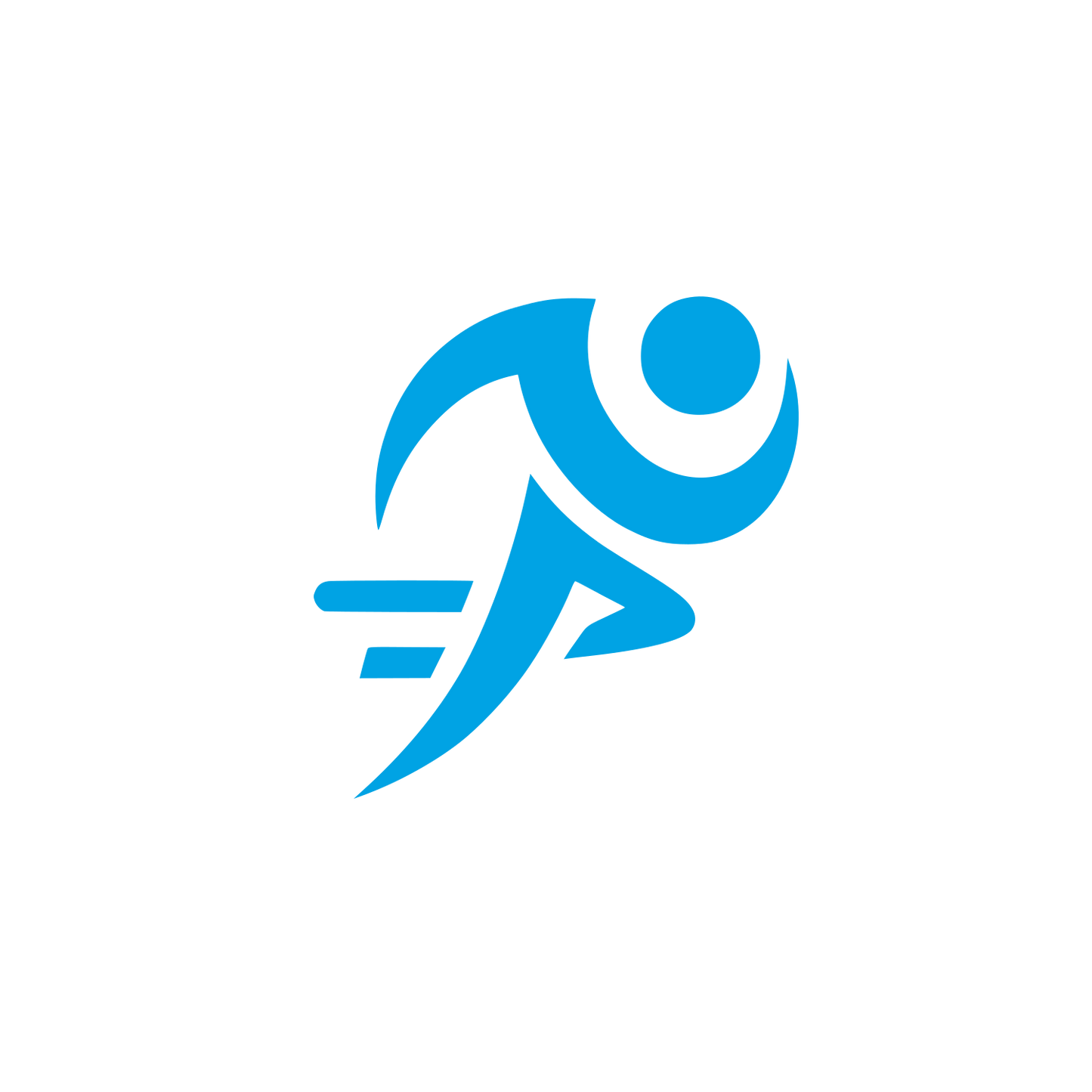 Runner Logo #00a3e4