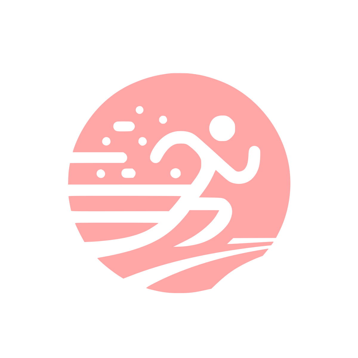 Runner Silhouette Logo #ffa6a6