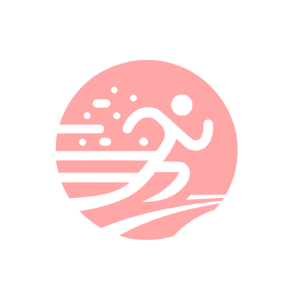 Runner Silhouette Logo #ffa6a6
