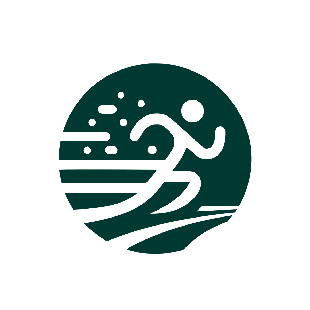 Runner Silhouette Logo #003932