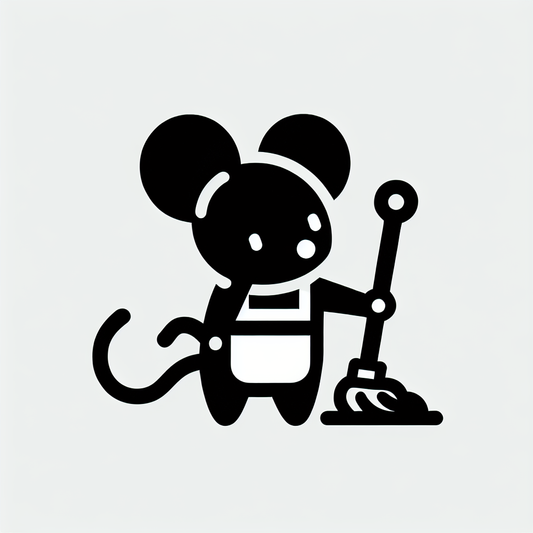 Cartoon Mouse Lever Logo
