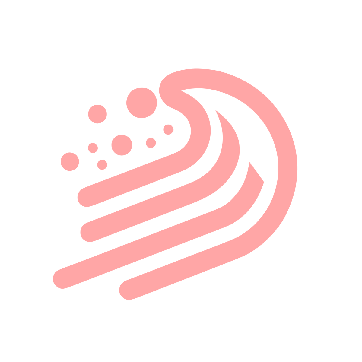 Wind Gust Particles Icon #ffa6a6
