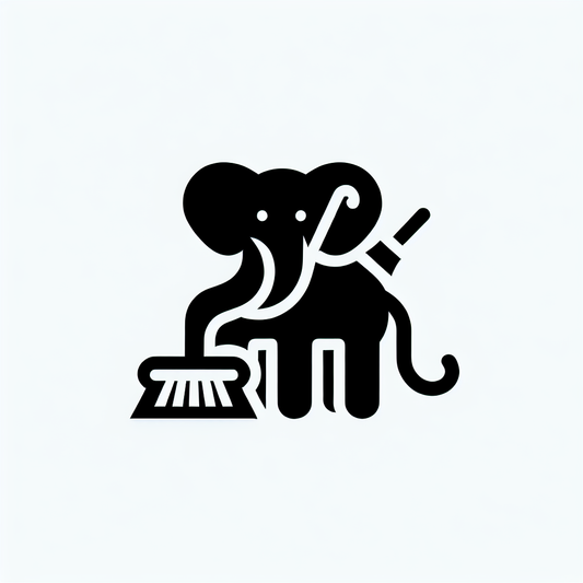 Elephant with Brush Logo
