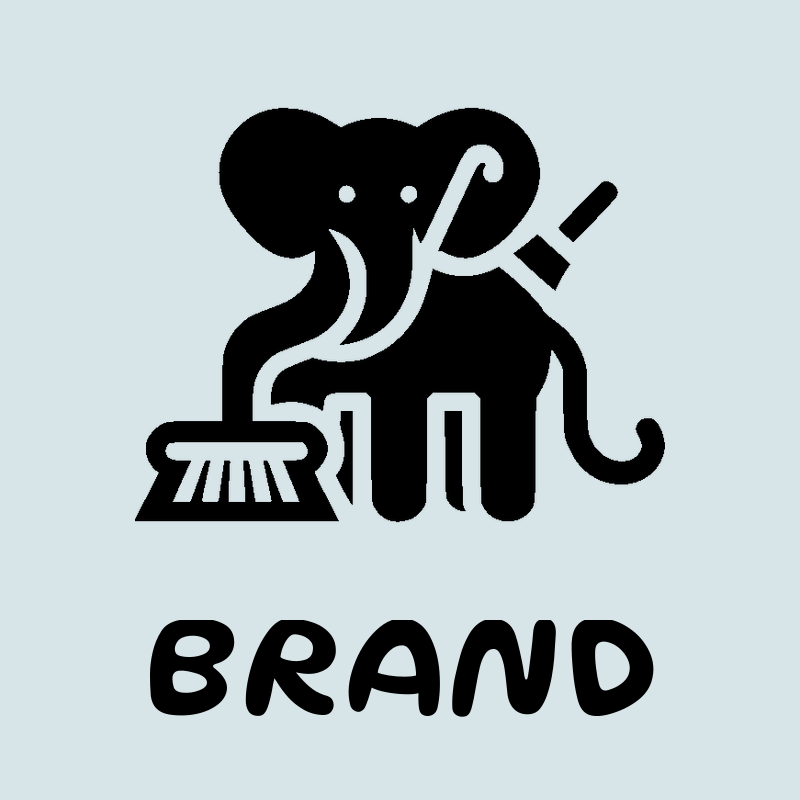 Elephant with Brush Logo preview