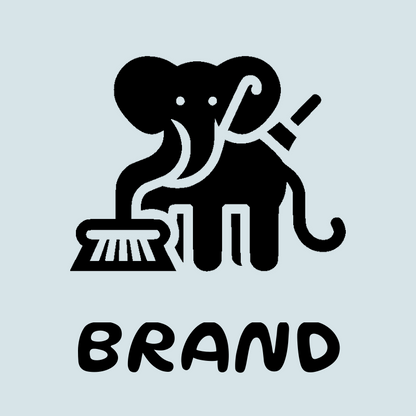 Elephant with Brush Logo preview