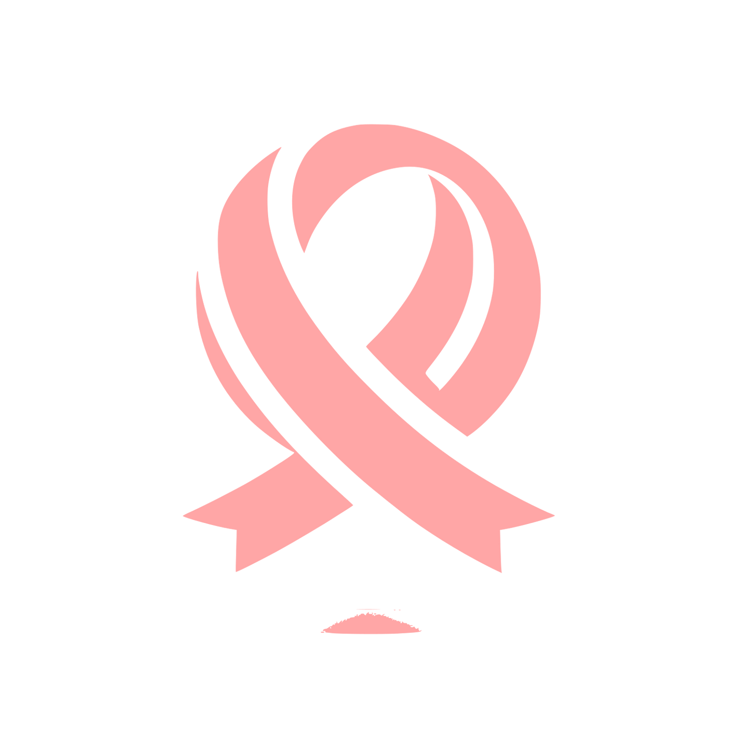 Monochrome Ribbon Logo #ffa6a6