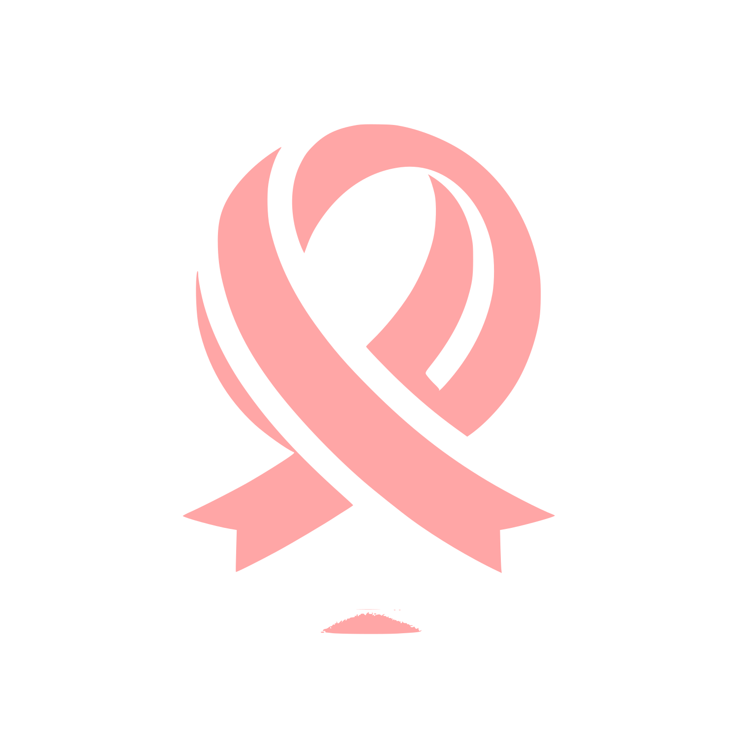 Monochrome Ribbon Logo #ffa6a6