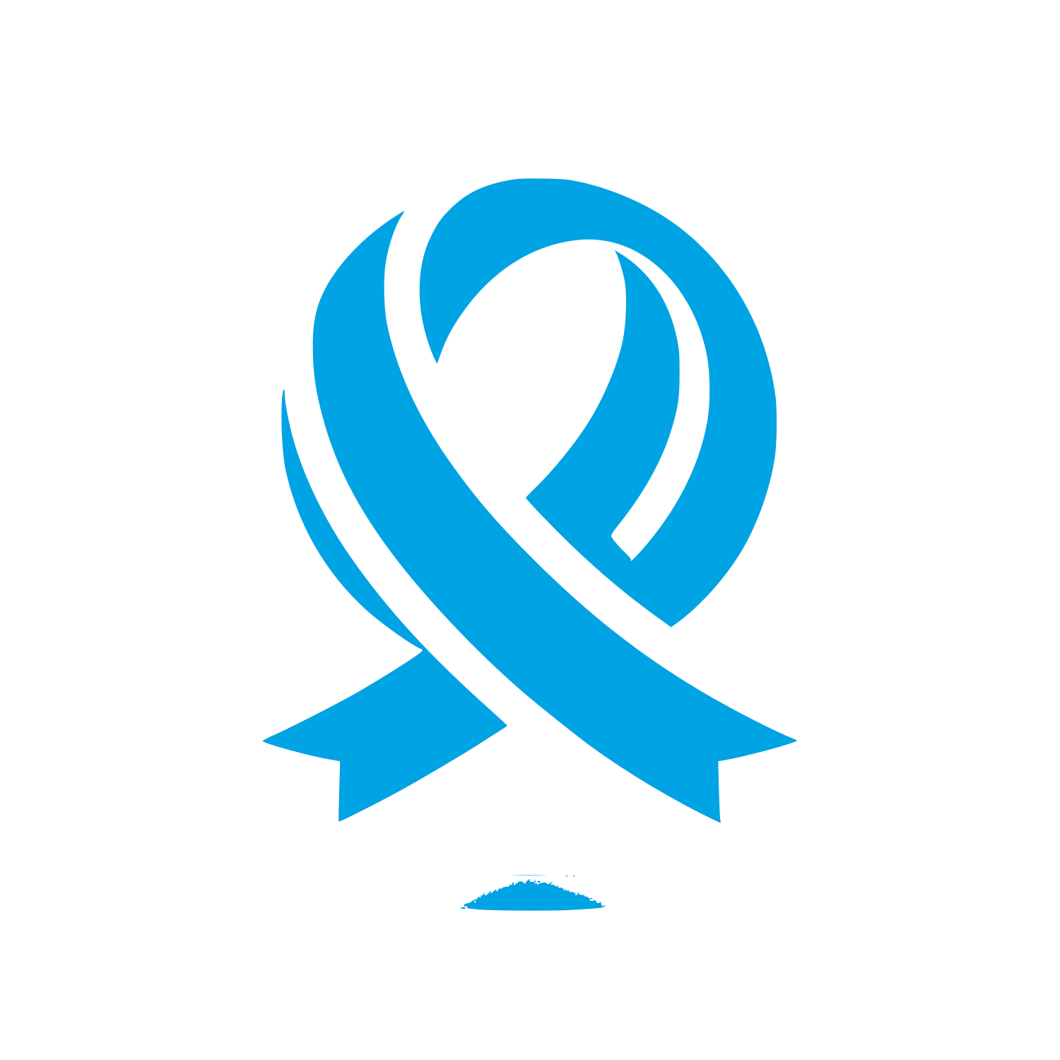 Monochrome Ribbon Logo #00a3e4