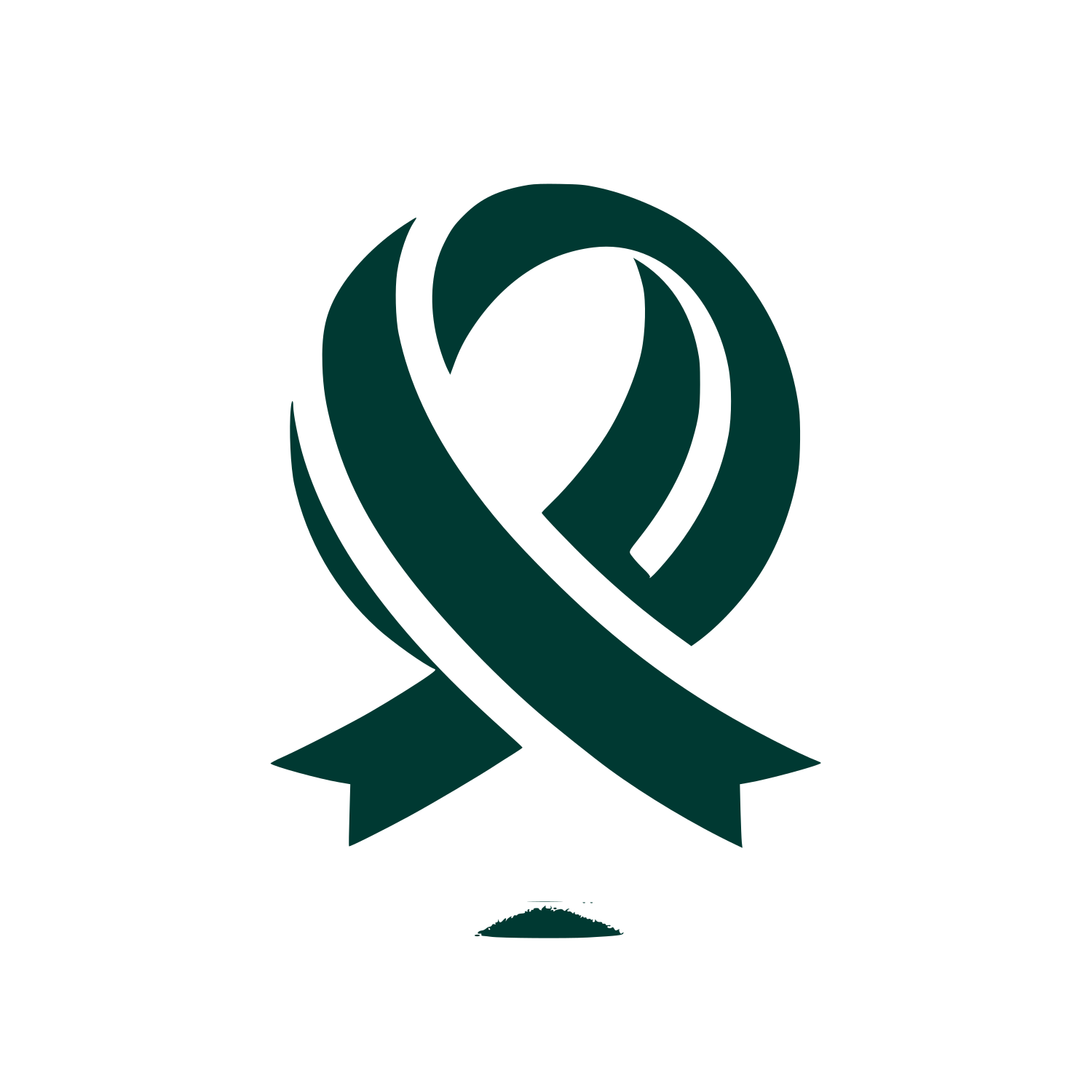 Monochrome Ribbon Logo #003932