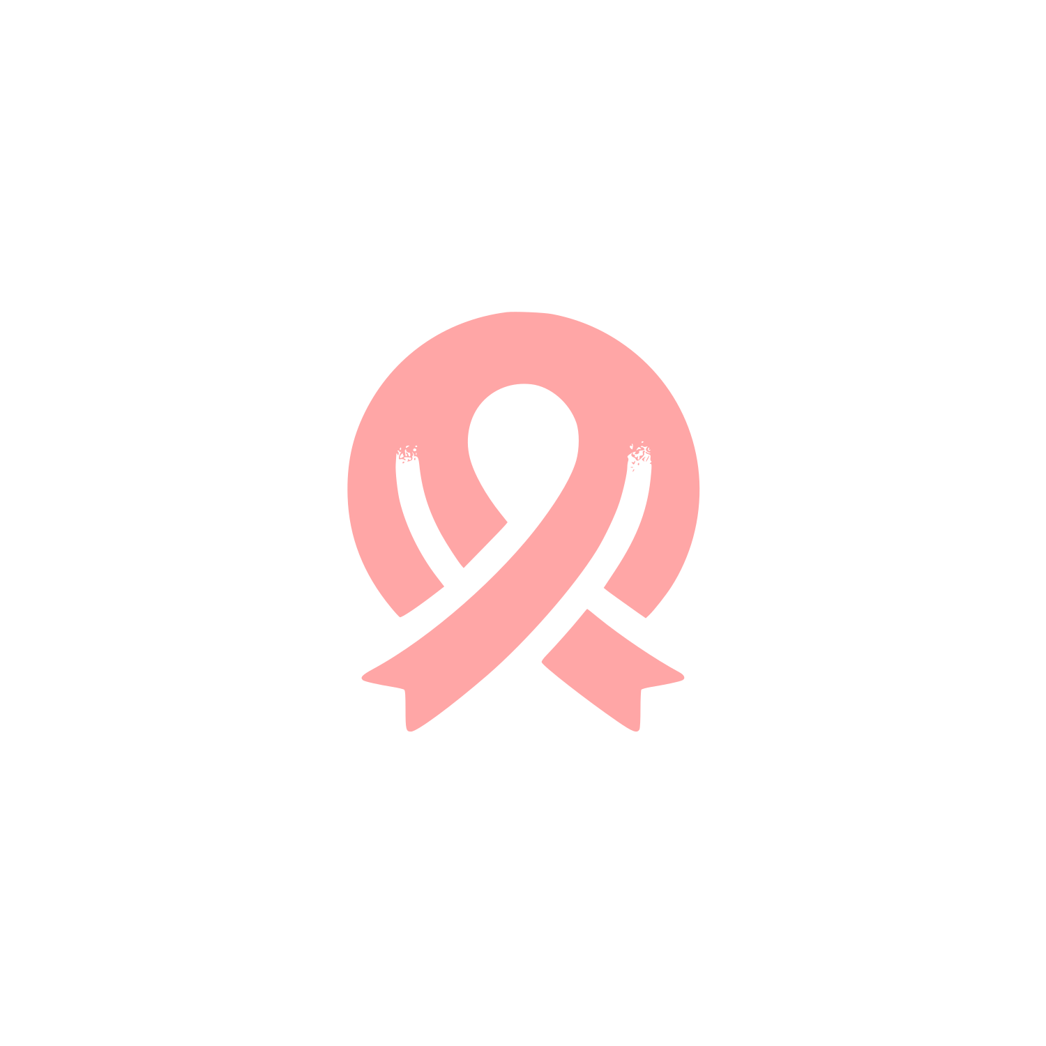 Black Ribbon Logo #ffa6a6