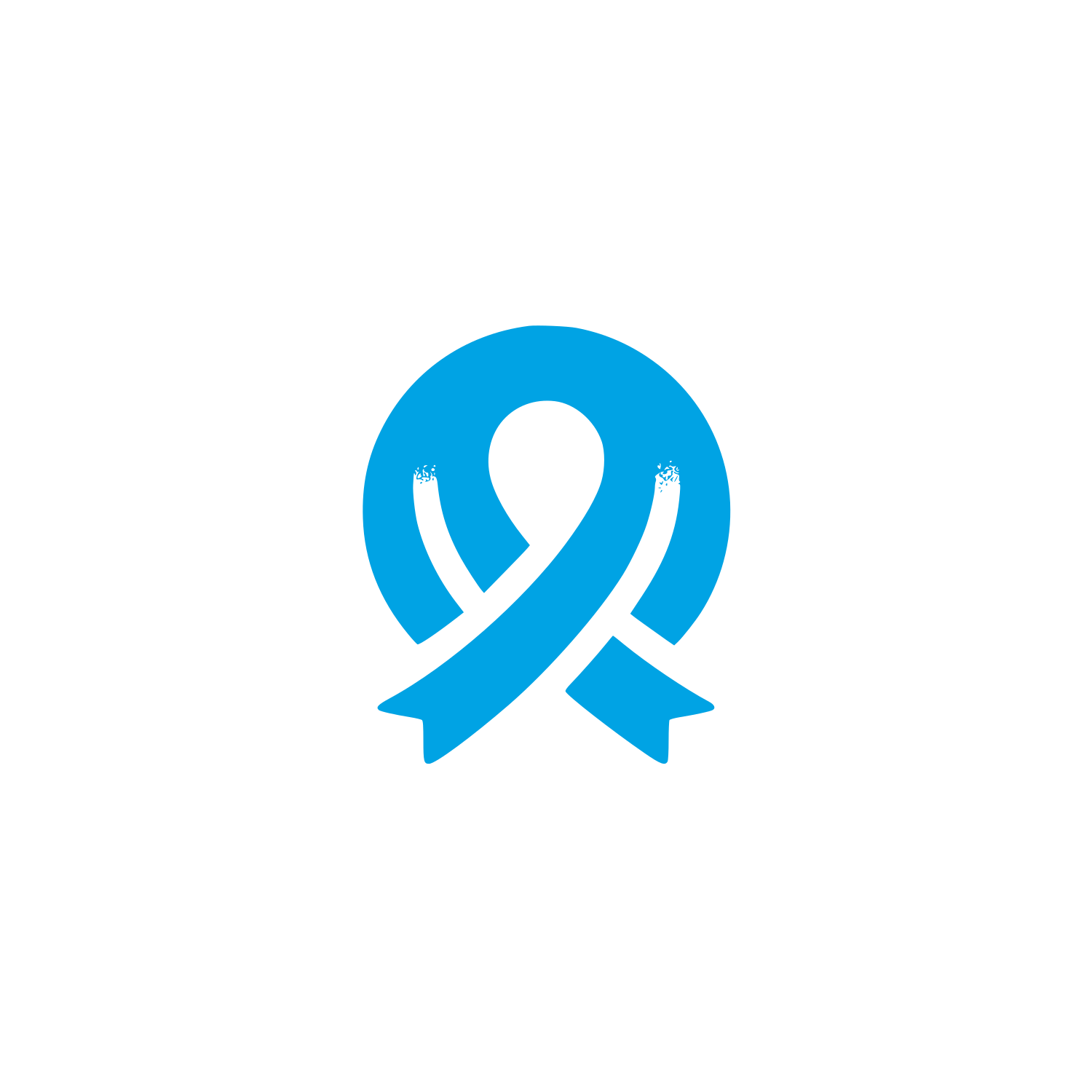 Black Ribbon Logo #00a3e4