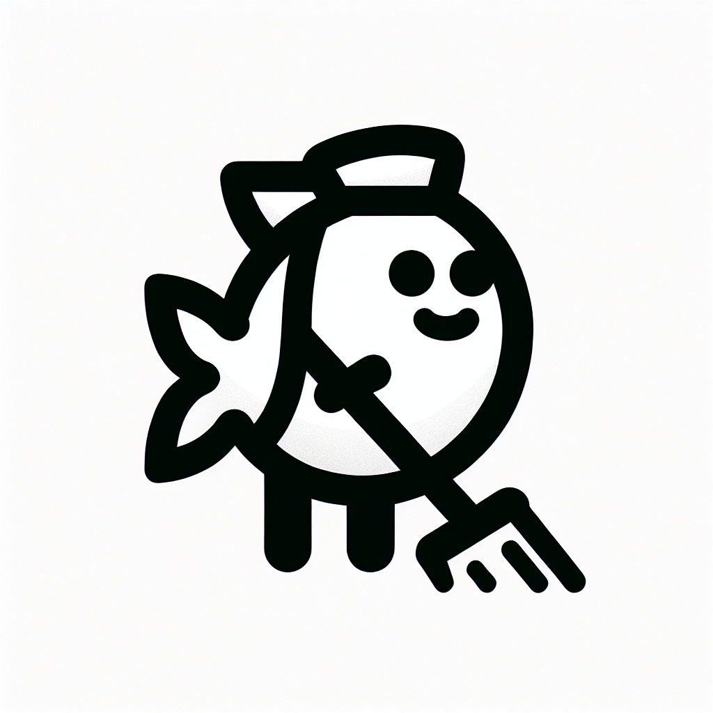 Cartoon Fish King Logo