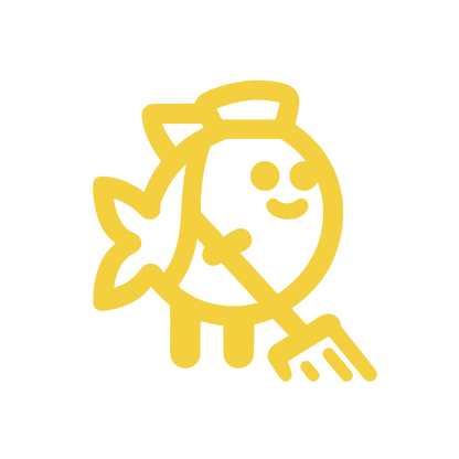 Cartoon Fish King Logo #F4D03F