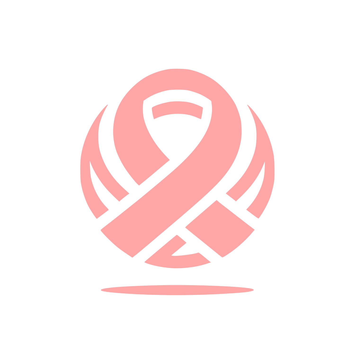 Awareness Ribbon Logo #ffa6a6