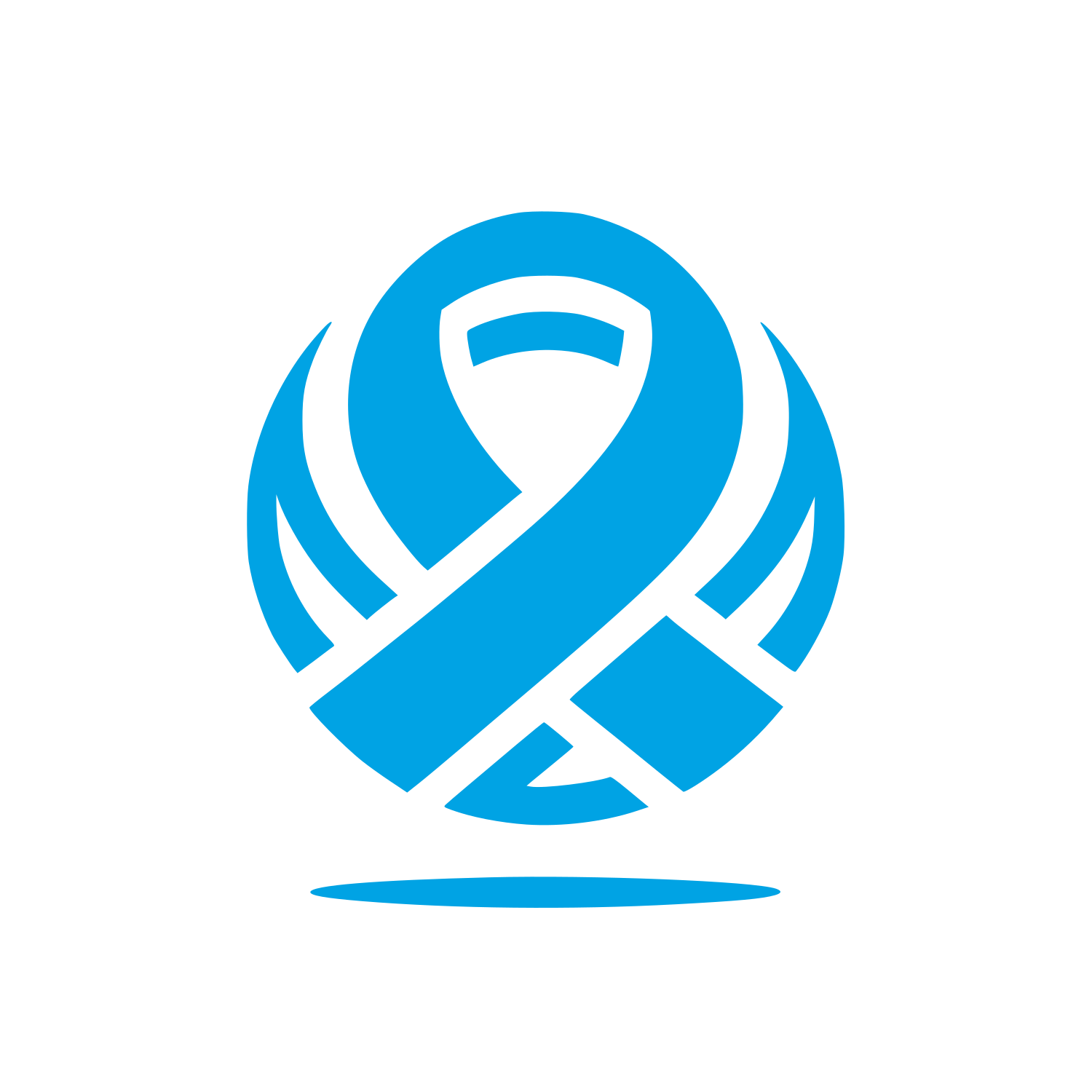 Awareness Ribbon Logo #00a3e4
