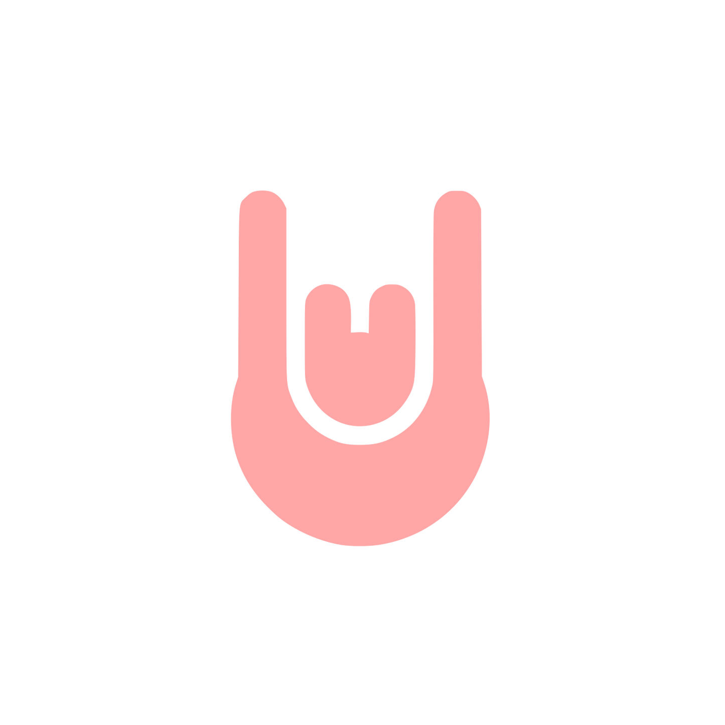 Rock Hand Logo #ffa6a6