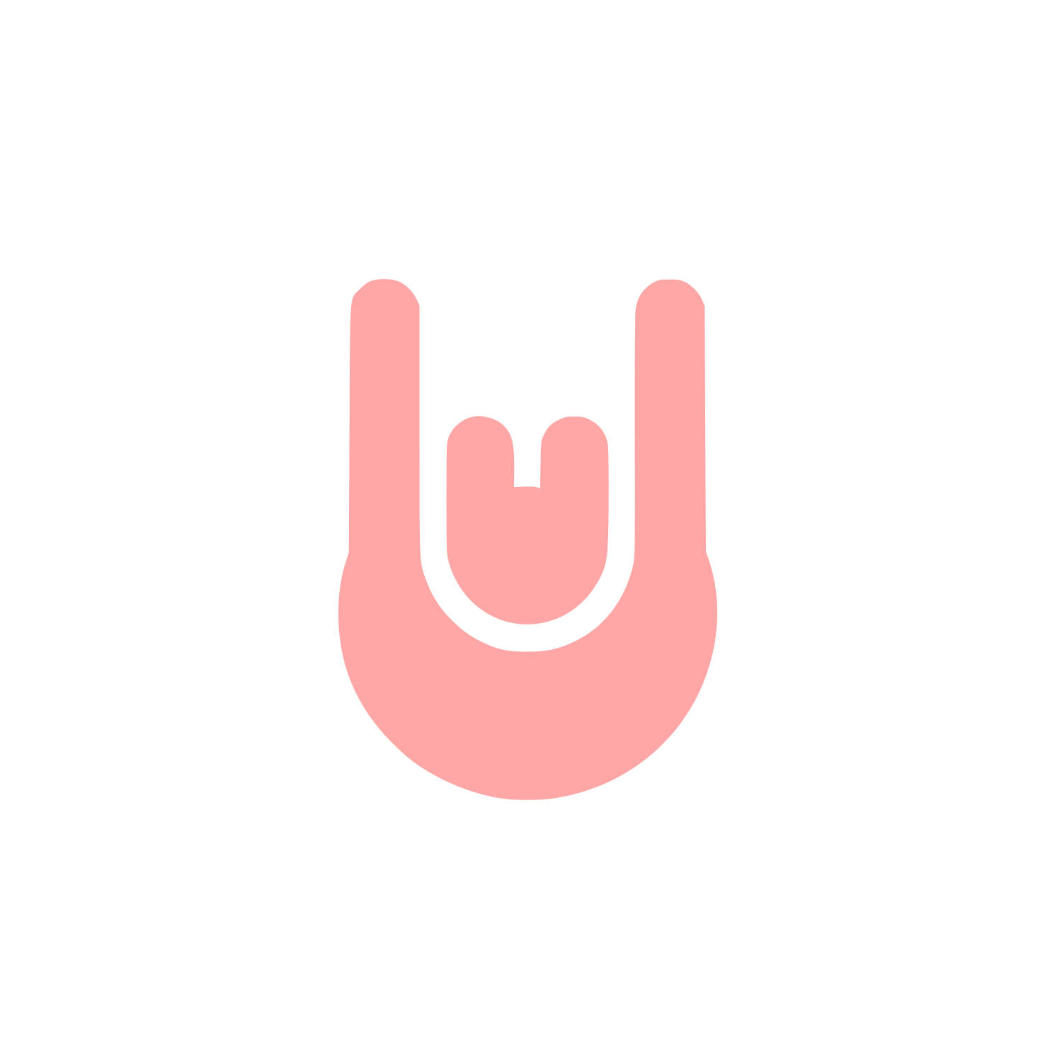 Rock Hand Logo #ffa6a6