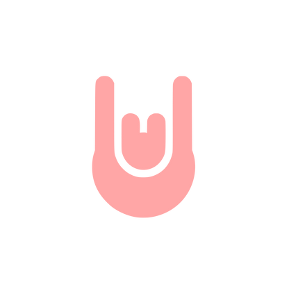 Rock Hand Logo #ffa6a6