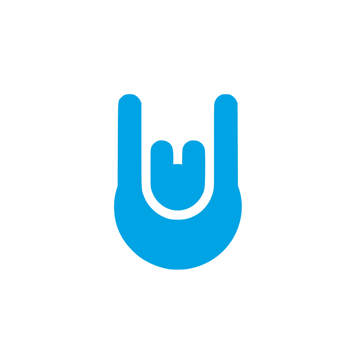Rock Hand Logo #00a3e4