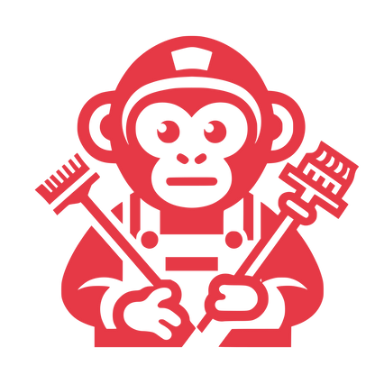 Monkey Plunger Brush Logo #E63946