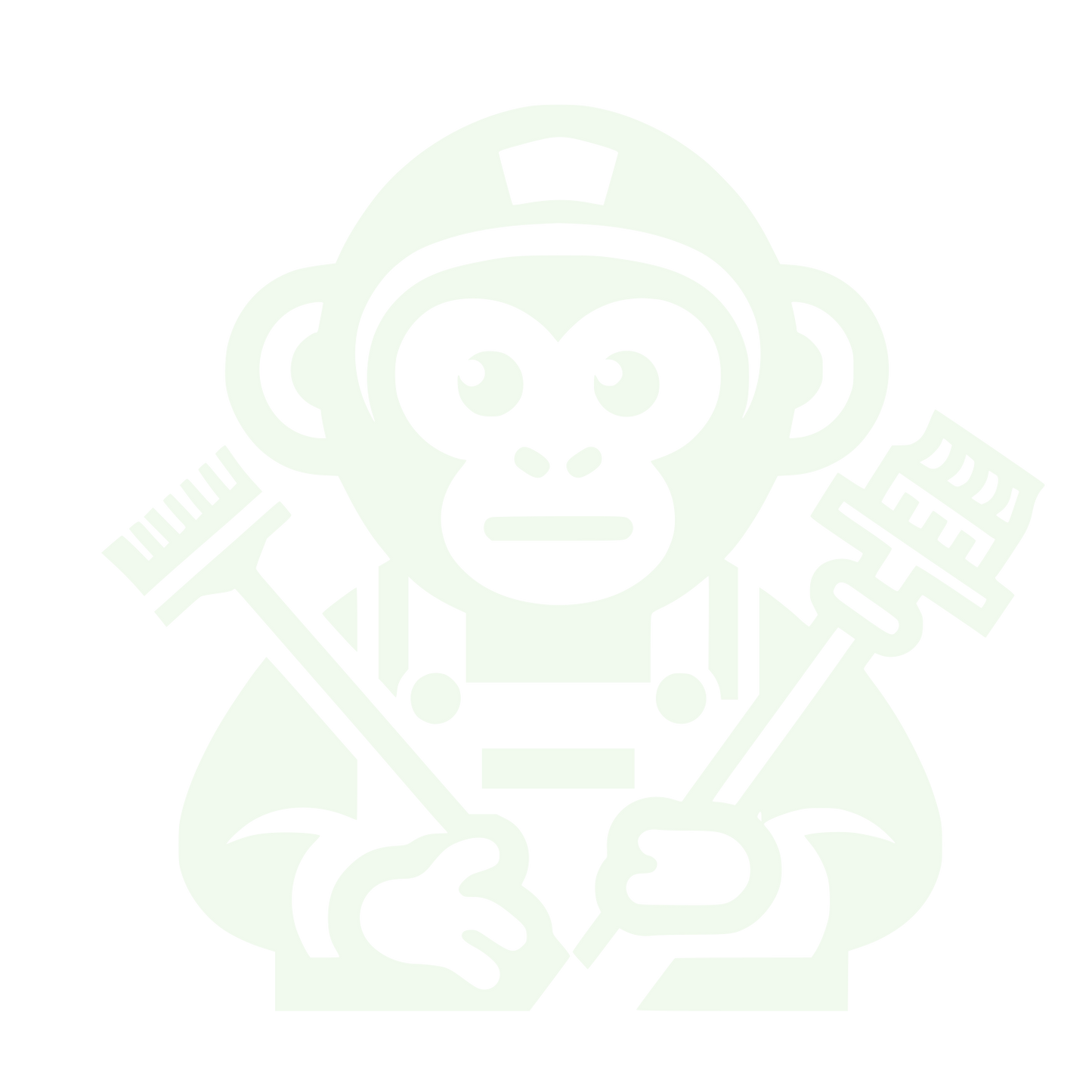 Monkey Plunger Brush Logo #F1FAEE
