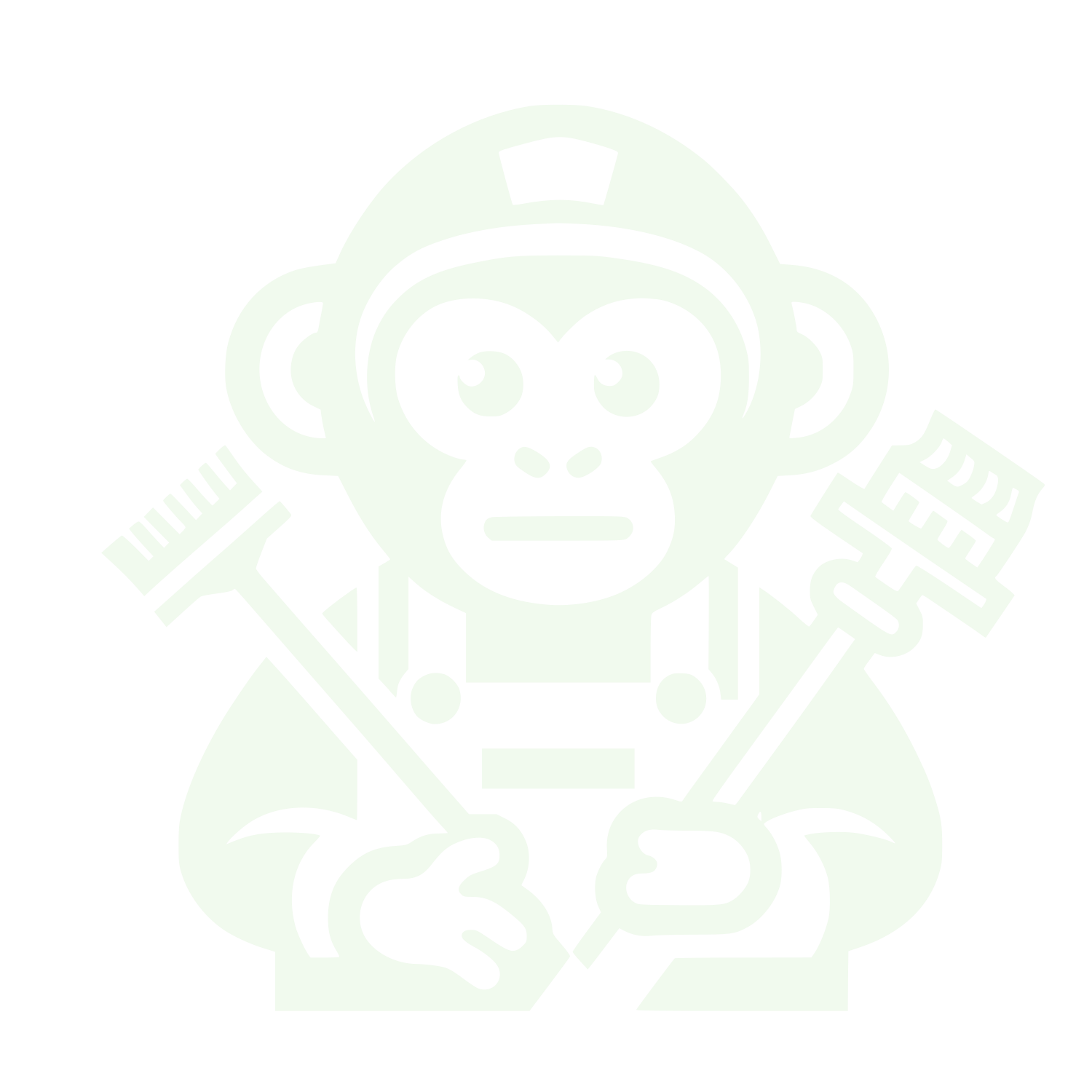 Monkey Plunger Brush Logo #F1FAEE