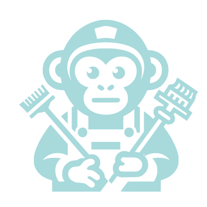 Monkey Plunger Brush Logo #A8DADC