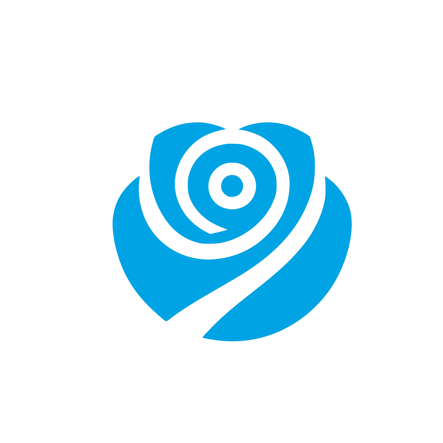 Abstract Rose Logo #00a3e4