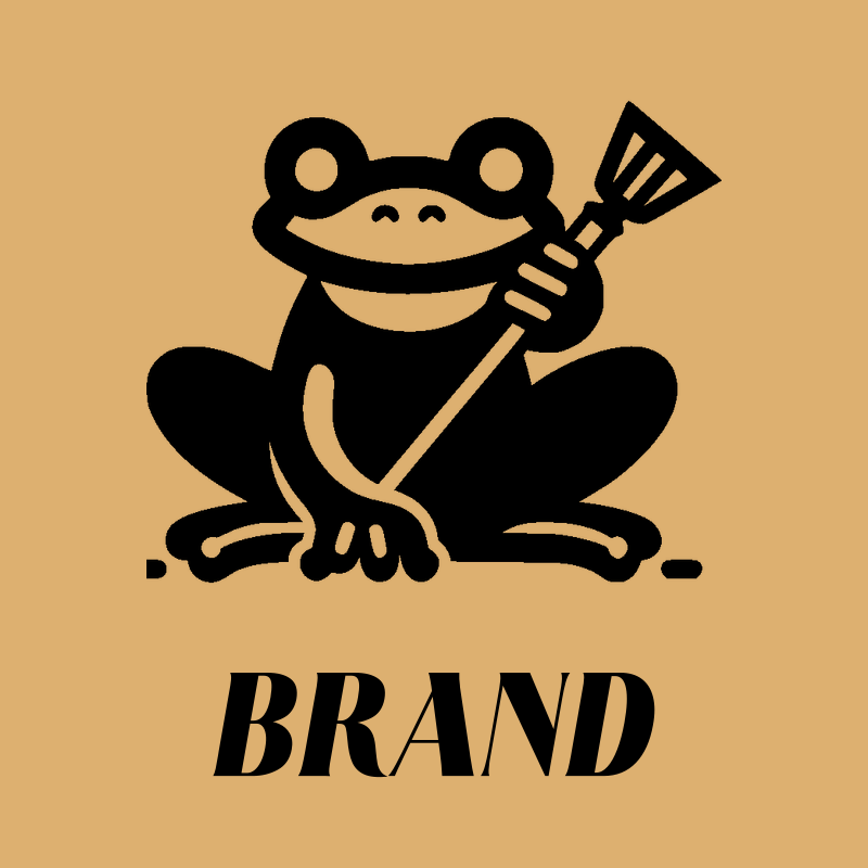 Frog with Broom Logo preview
