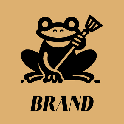 Frog with Broom Logo preview