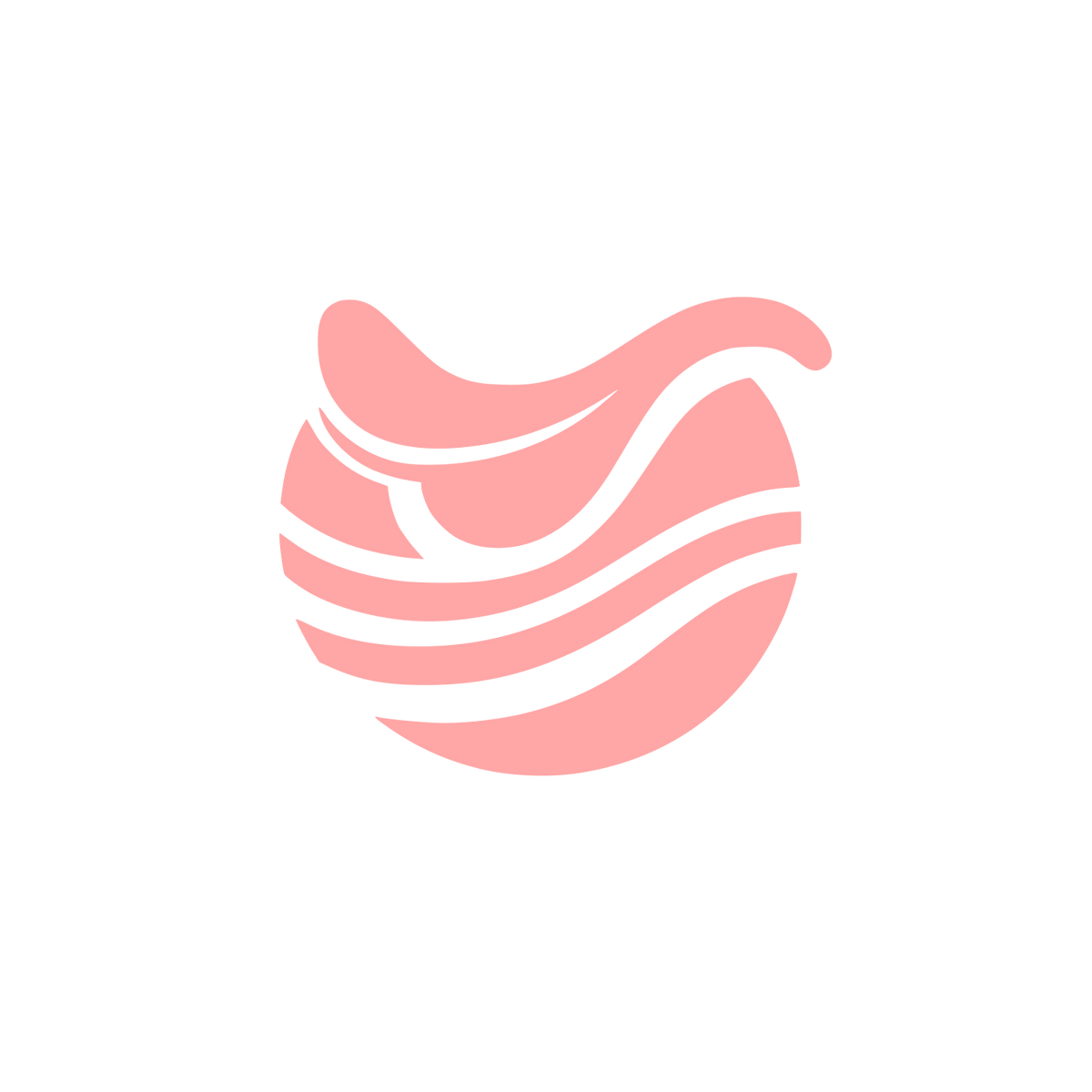 Saddle Wave Logo #ffa6a6