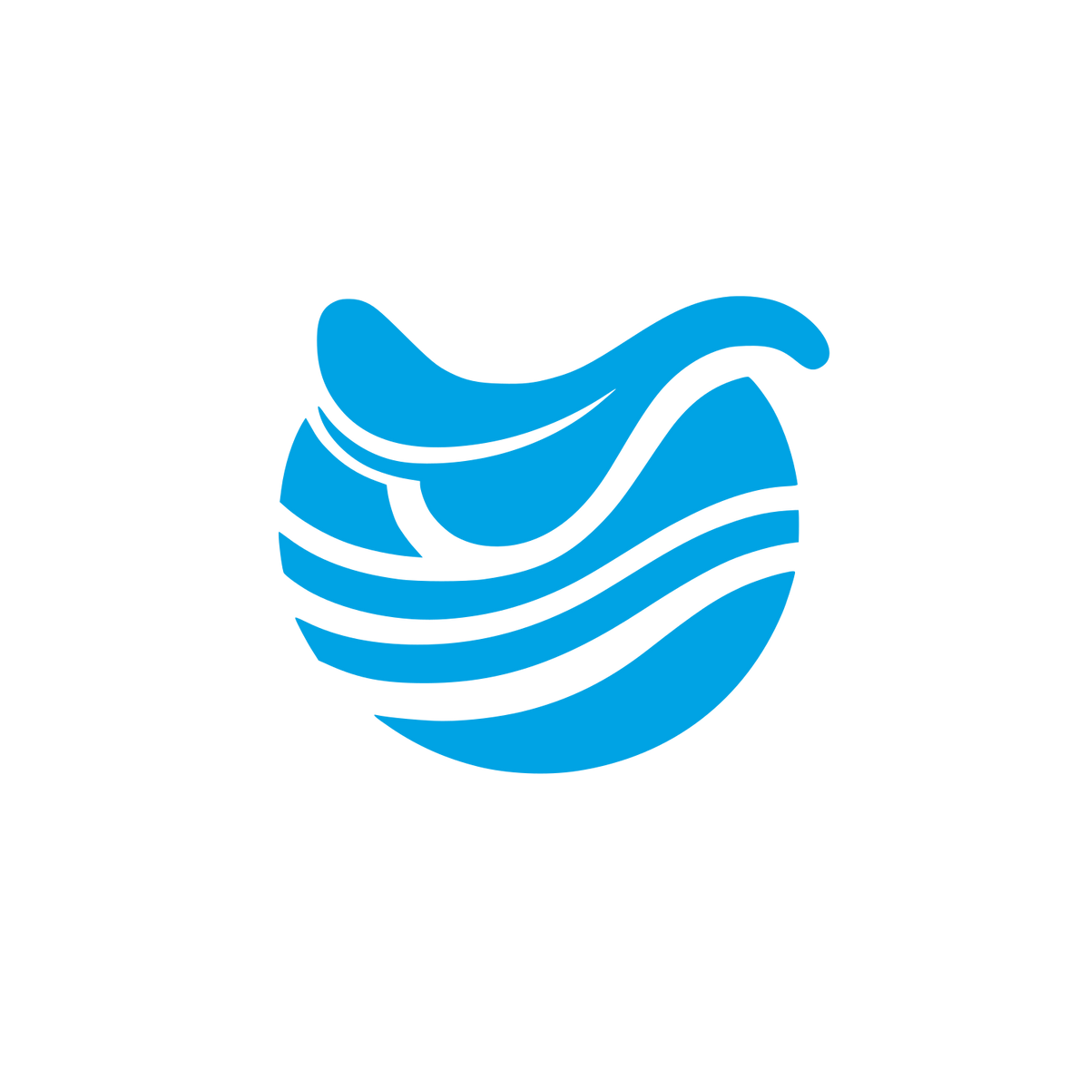 Saddle Wave Logo #00a3e4