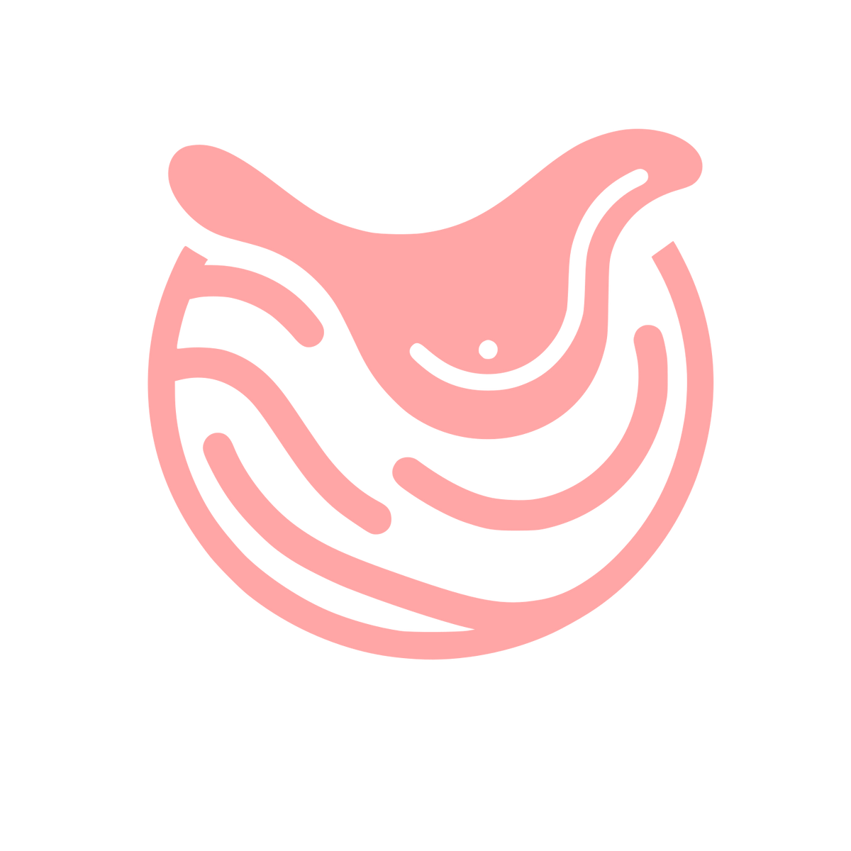 Saddle Wave Logo #ffa6a6